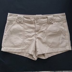 Old Navy Ultra Low Waist Cotton Tan Shorts Size 10